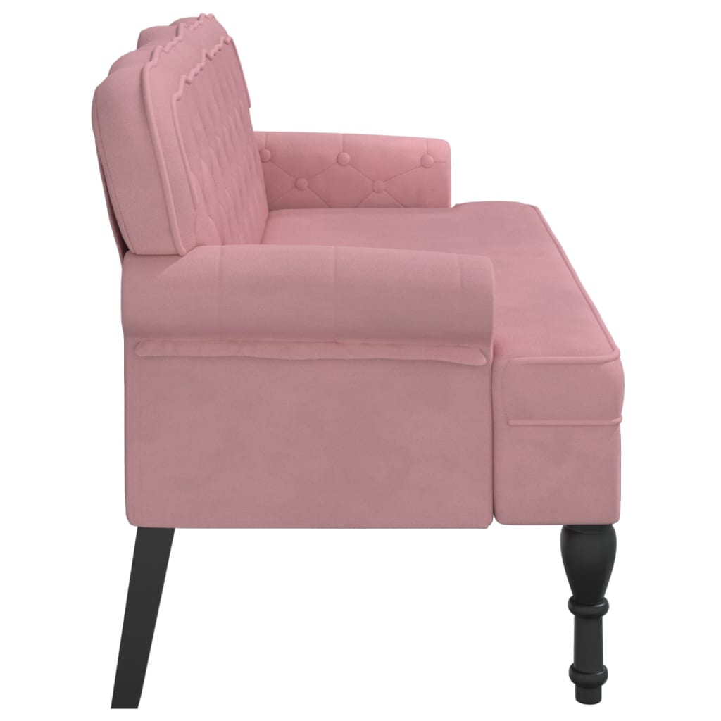 8721012198647_g_en_hd_2 vidaXL Bench with Backrest Pink 119.5x64.5x75 cm Velvet - Image 4