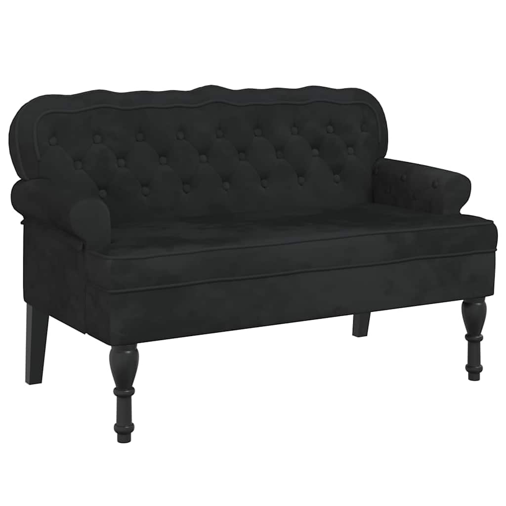 8721012198661_a_en_hd_1 vidaXL Bench with Backrest Black 119.5x64.5x75 cm Velvet - Image 2