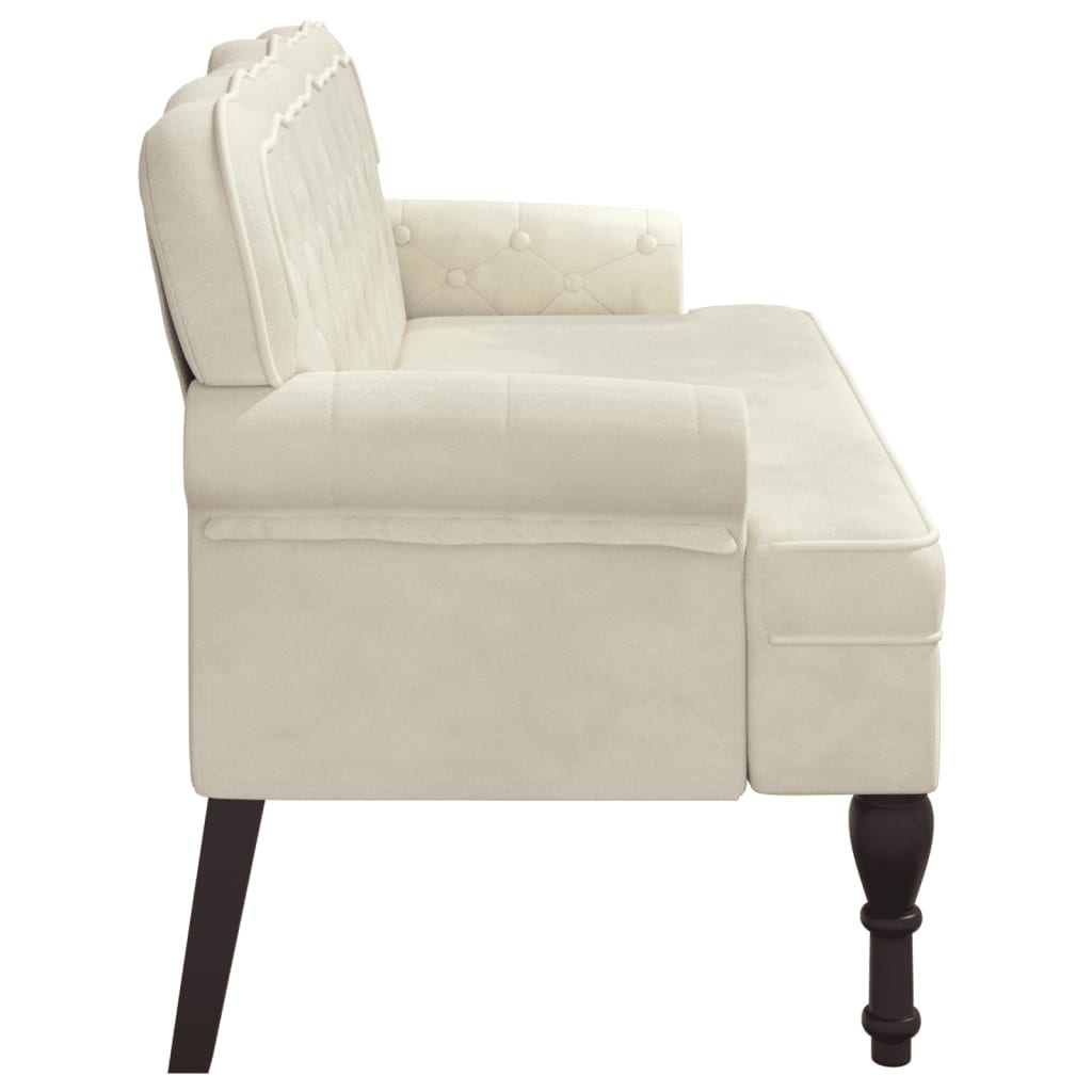 8721012198685_g_en_hd_2 vidaXL Bench with Backrest Cream 119.5x64.5x75 cm Velvet - Image 4