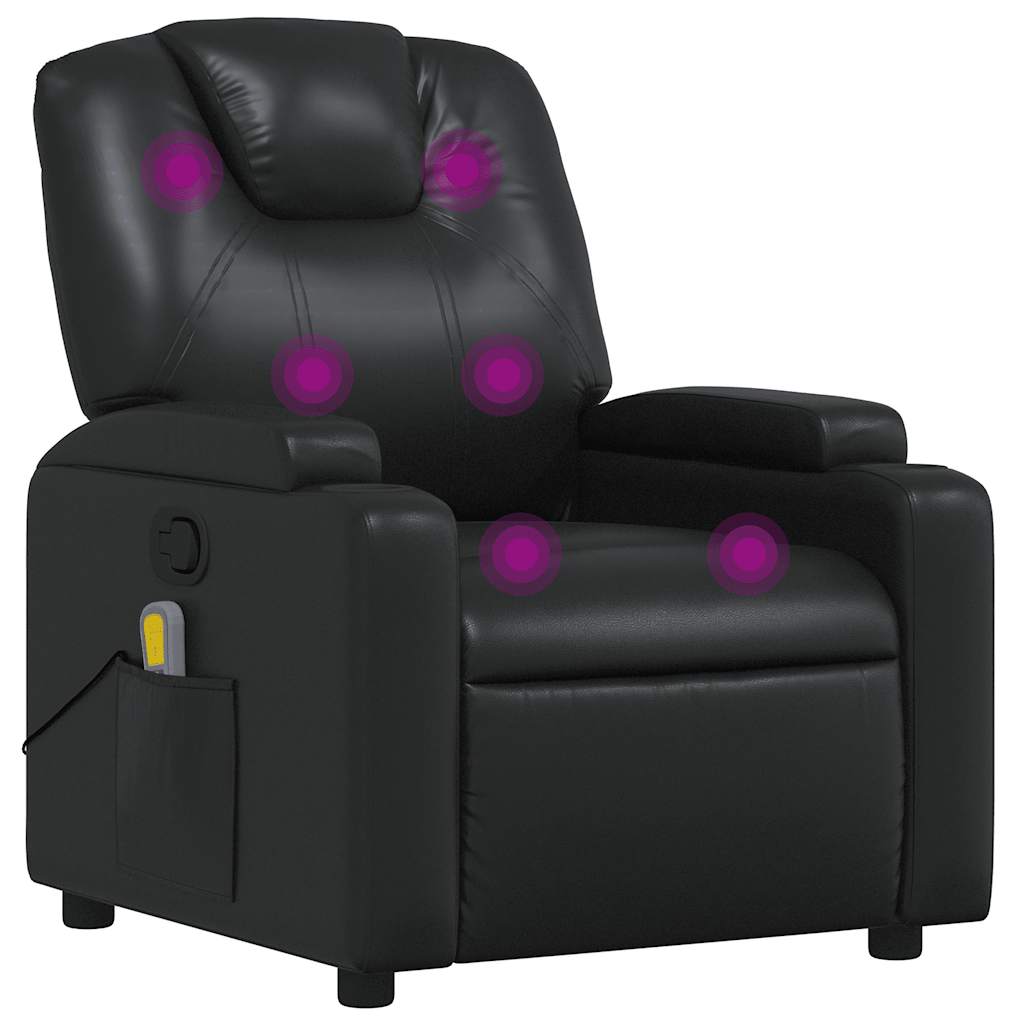 8721012200425_a_en_hd_1 vidaXL Massage Recliner Chair Black Faux Leather - Image 2
