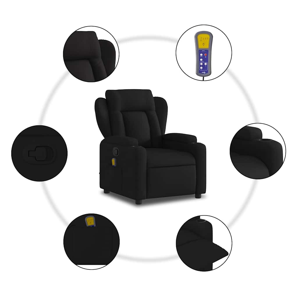 8721012200630_g_en_hd_5 vidaXL Massage Recliner Chair Black Fabric - Image 7