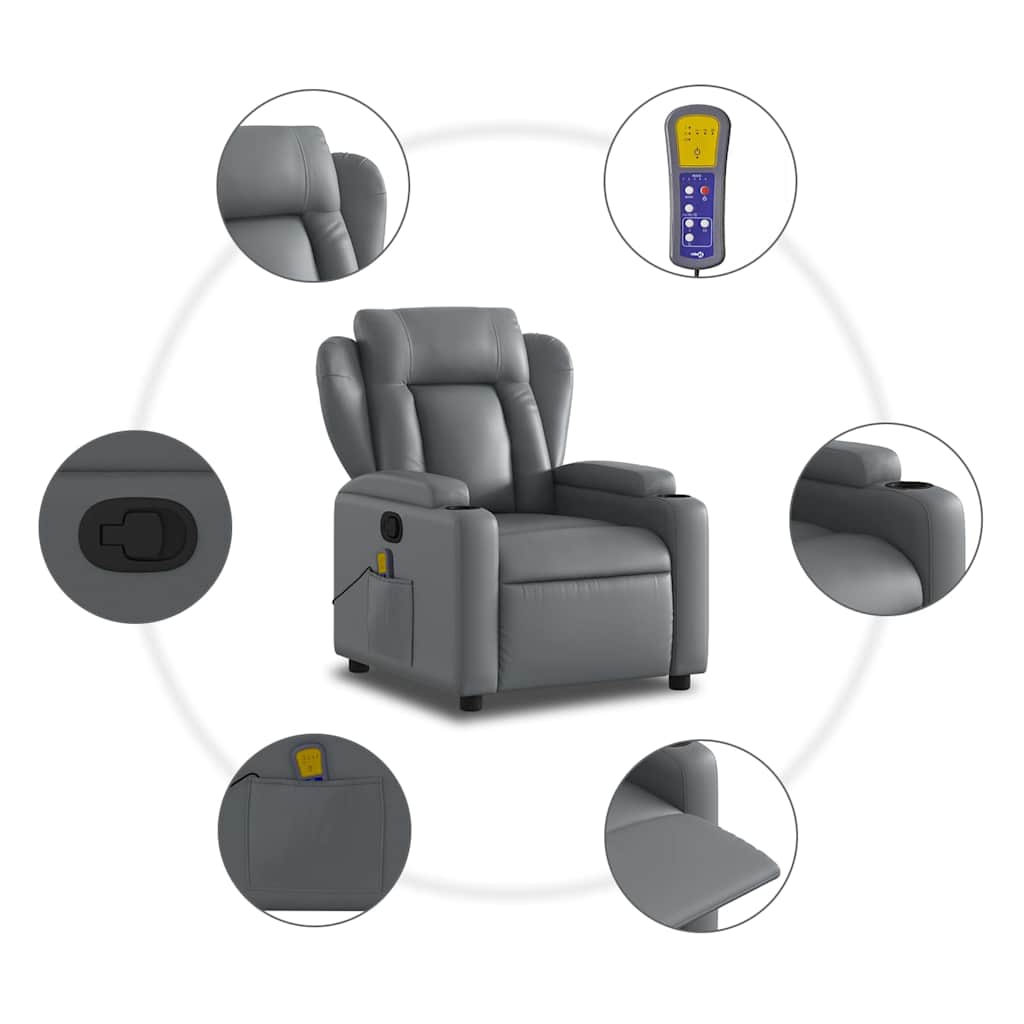 8721012200838_g_en_hd_7 vidaXL Massage Recliner Chair Grey Faux Leather - Image 9