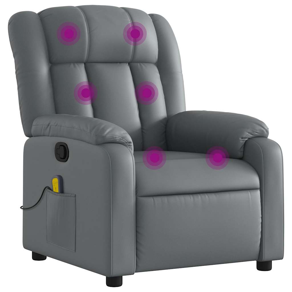 8721012203235_a_en_hd_1 vidaXL Massage Recliner Chair Grey Faux Leather - Image 2