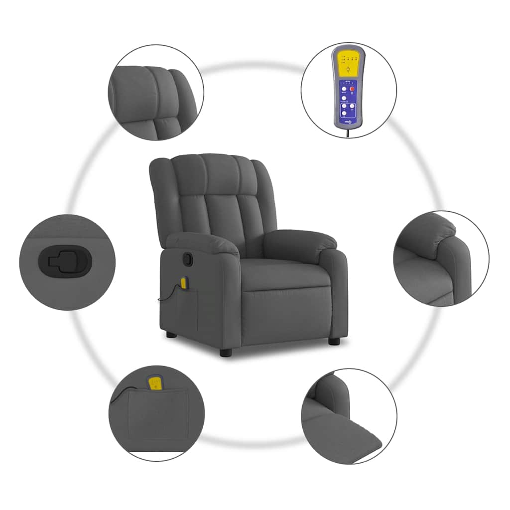 8721012203402_g_en_hd_5 vidaXL Massage Recliner Chair Dark Grey Fabric - Image 7