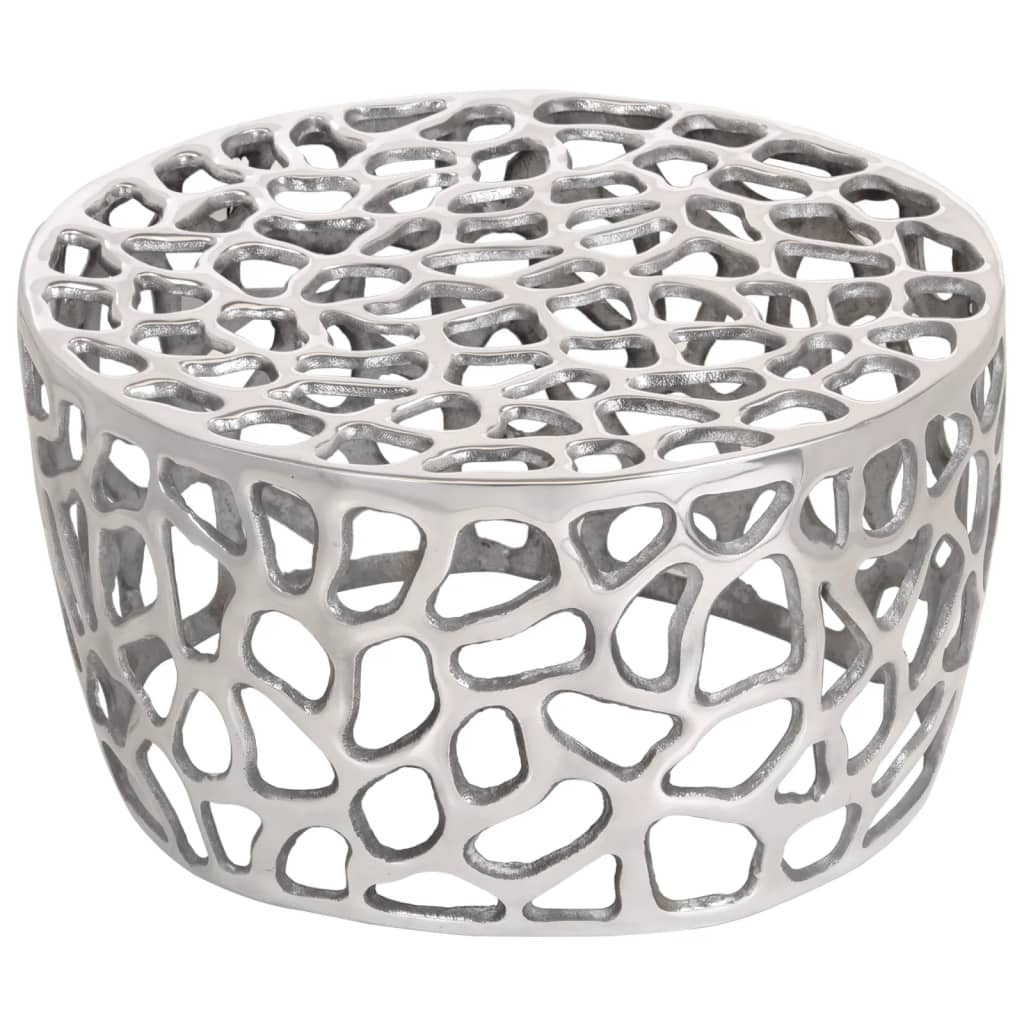 vidaXL Coffee Table Silver Ø55x31 cm Aluminium