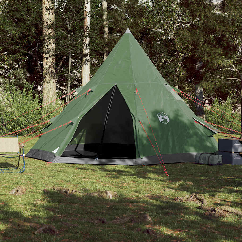 8721012208483_g_en_hd_1 vidaXL Camping Tent Tipi 4-Person Green Waterproof - Image 3