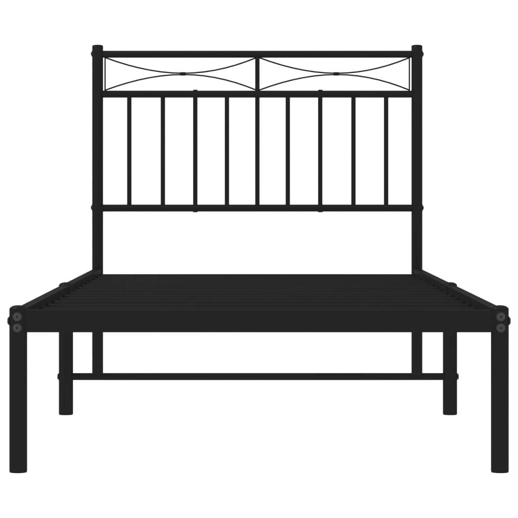 8721012209923_g_en_hd_3 vidaXL Metal Bed Frame without Mattress with Headboard Black 90x190 cm - Image 5