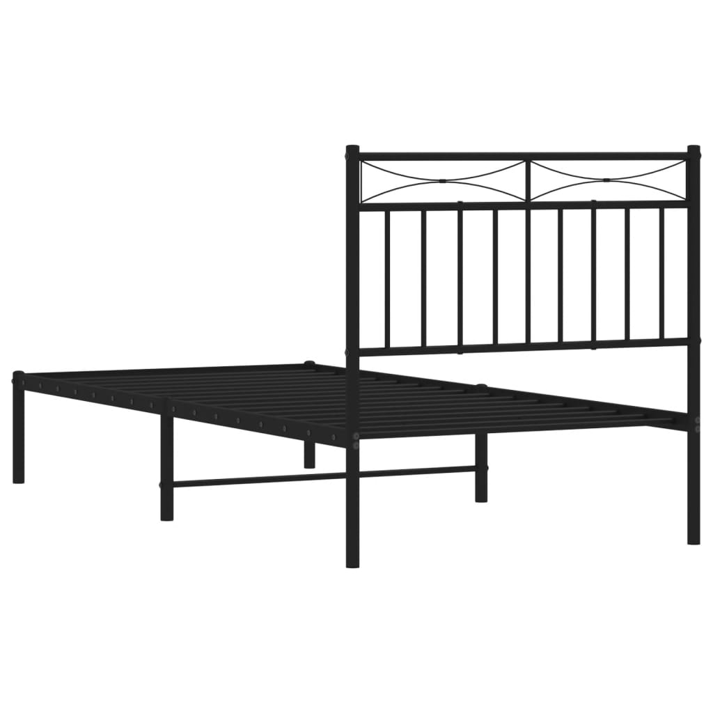 8721012209923_g_en_hd_5 vidaXL Metal Bed Frame without Mattress with Headboard Black 90x190 cm - Image 7