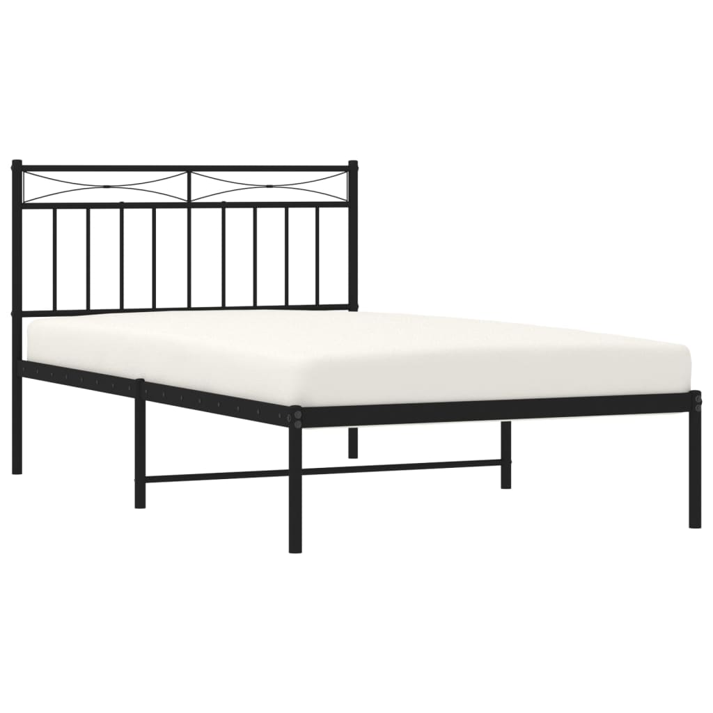 8721012209961_g_en_hd_1 vidaXL Metal Bed Frame without Mattress with Headboard Black 107x203 cm King Single - Image 3