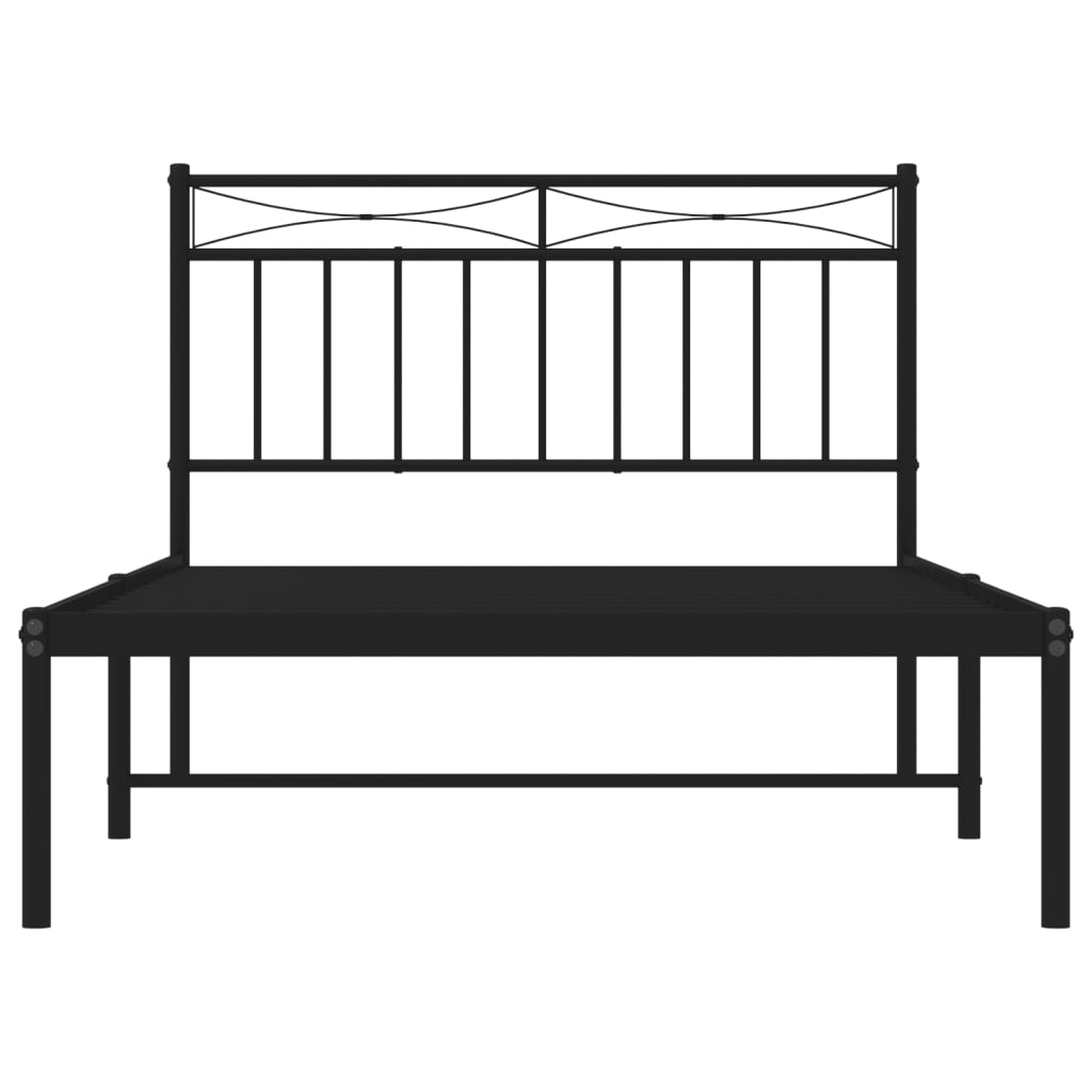 8721012209961_g_en_hd_3 vidaXL Metal Bed Frame without Mattress with Headboard Black 107x203 cm King Single - Image 5