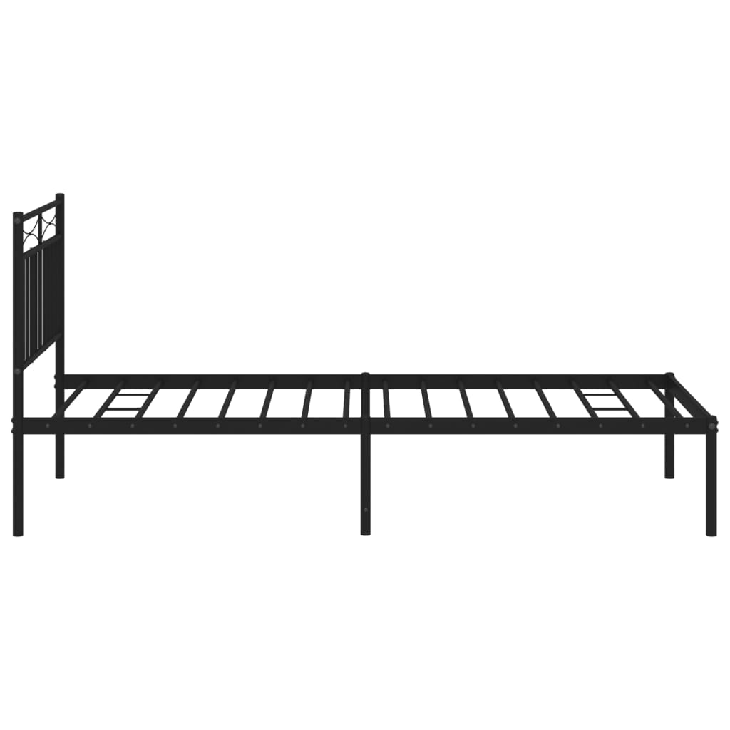 8721012209961_g_en_hd_4 vidaXL Metal Bed Frame without Mattress with Headboard Black 107x203 cm King Single - Image 6