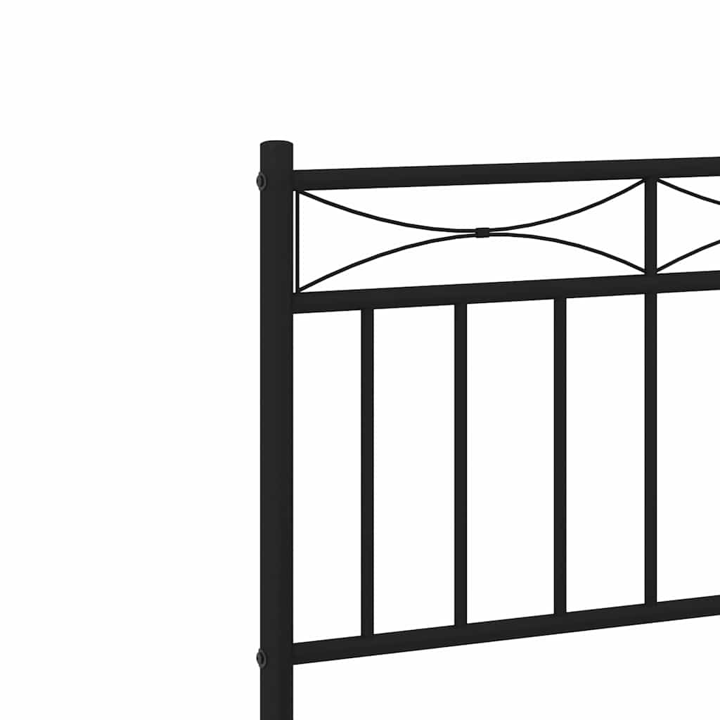 8721012210028_g_en_hd_7 vidaXL Metal Bed Frame without Mattress with Headboard Black 150x200 cm - Image 9