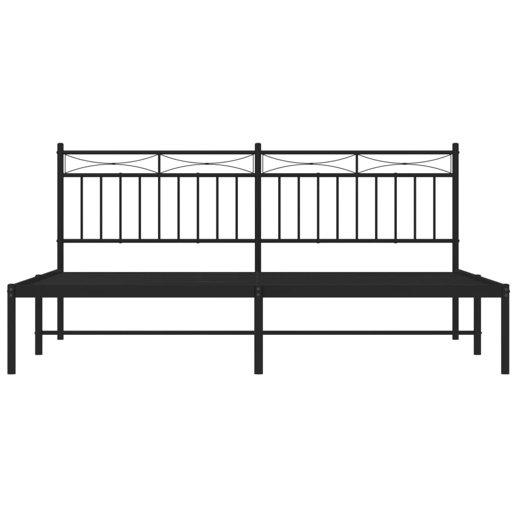 8721012210042_g_en_hd_3 vidaXL Metal Bed Frame without Mattress with Headboard Black 183x203 cm King - Image 5