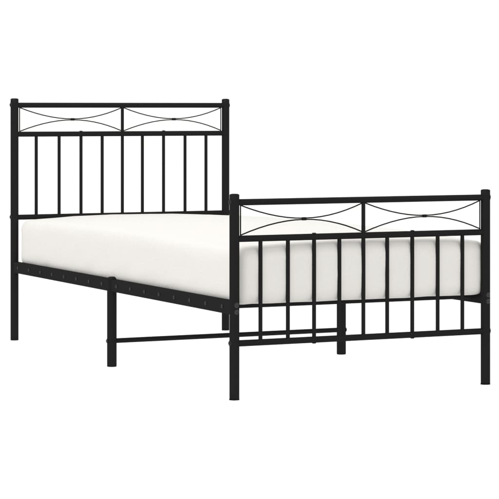 8721012210103_g_en_hd_1 vidaXL Metal Bed Frame without Mattress with Footboard Black 90x190 cm - Image 3