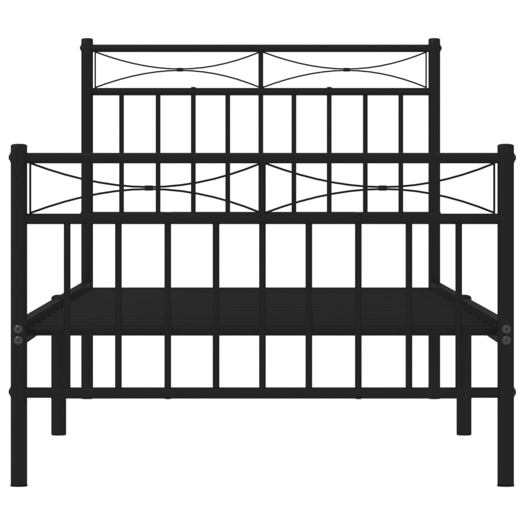 8721012210103_g_en_hd_3 vidaXL Metal Bed Frame without Mattress with Footboard Black 90x190 cm - Image 5