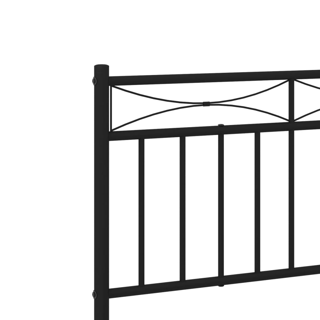 8721012210141_g_en_hd_6 vidaXL Metal Bed Frame without Mattress with Footboard Black 107x203 cm King Single - Image 8