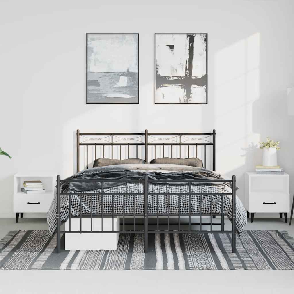 8721012210172_g_en_hd_1 vidaXL Metal Bed Frame without Mattress with Footboard Black 135x190 cm - Image 3