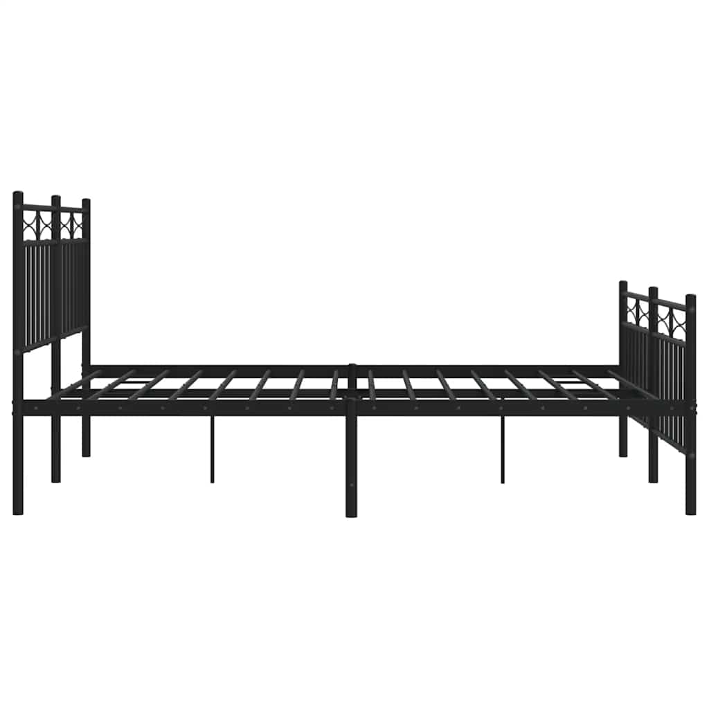 8721012210172_g_en_hd_5 vidaXL Metal Bed Frame without Mattress with Footboard Black 135x190 cm - Image 7