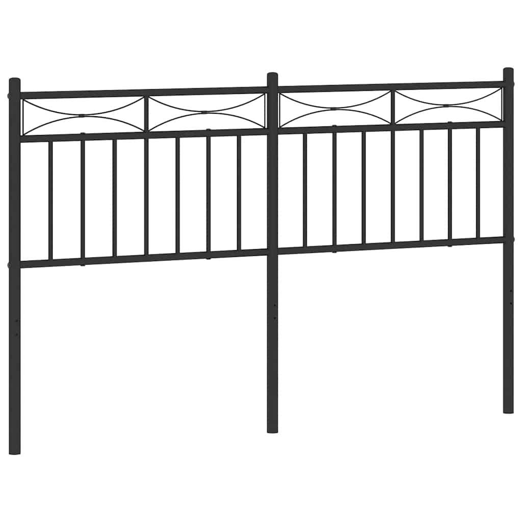 8721012210325_a_en_hd_1 vidaXL Metal Headboard Black 137 cm Double - Image 2