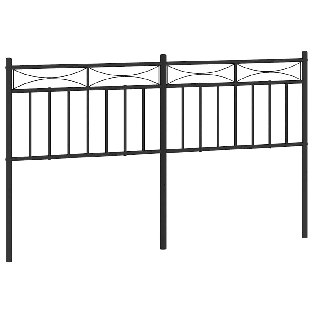 8721012210349_a_en_hd_1 vidaXL Metal Headboard Black 152 cm Queen - Image 2