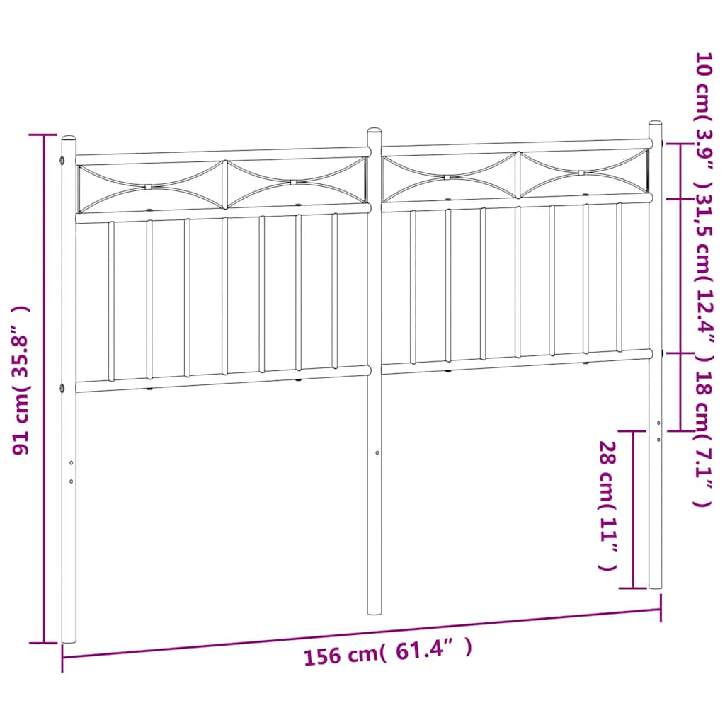 8721012210349_g_en_hd_5 vidaXL Metal Headboard Black 152 cm Queen - Image 7