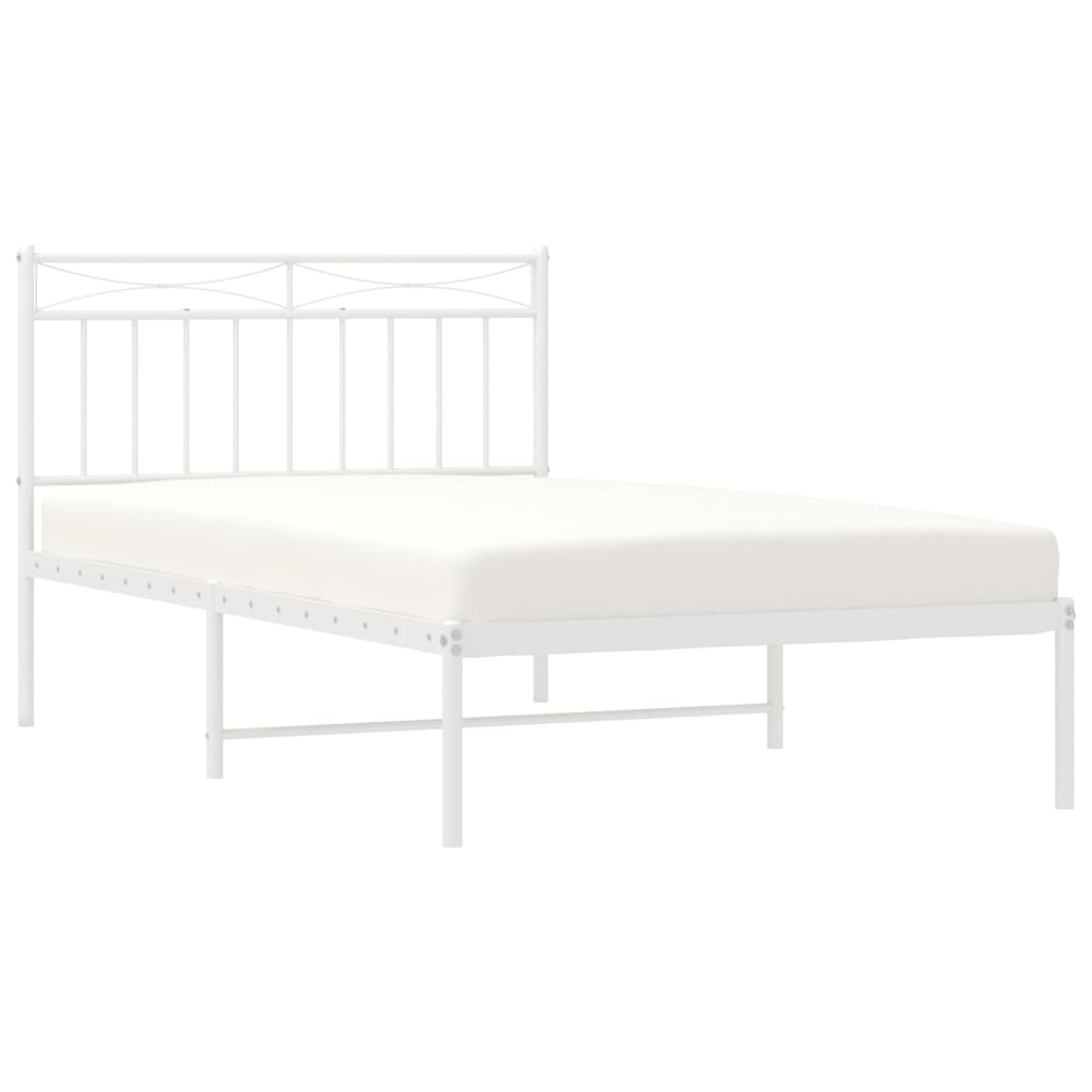 8721012210455_g_en_hd_1 vidaXL Metal Bed Frame without Mattress with Headboard White 107x203 cm King Single - Image 3