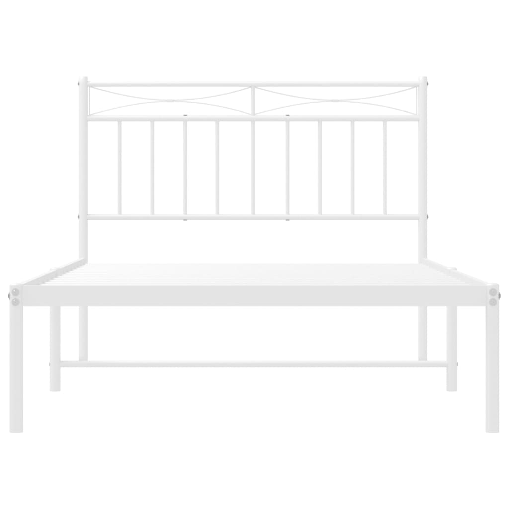 8721012210455_g_en_hd_3 vidaXL Metal Bed Frame without Mattress with Headboard White 107x203 cm King Single - Image 5