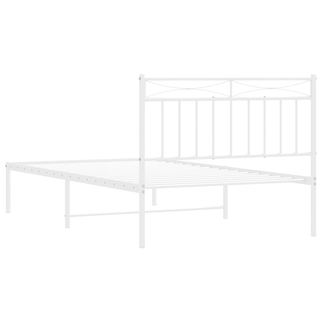 8721012210455_g_en_hd_5 vidaXL Metal Bed Frame without Mattress with Headboard White 107x203 cm King Single - Image 7