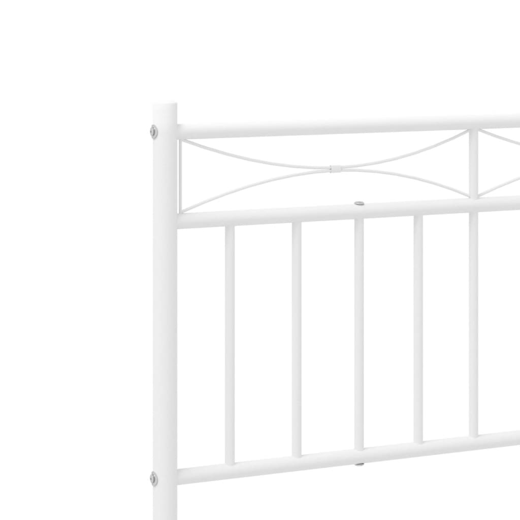 8721012210455_g_en_hd_6 vidaXL Metal Bed Frame without Mattress with Headboard White 107x203 cm King Single - Image 8