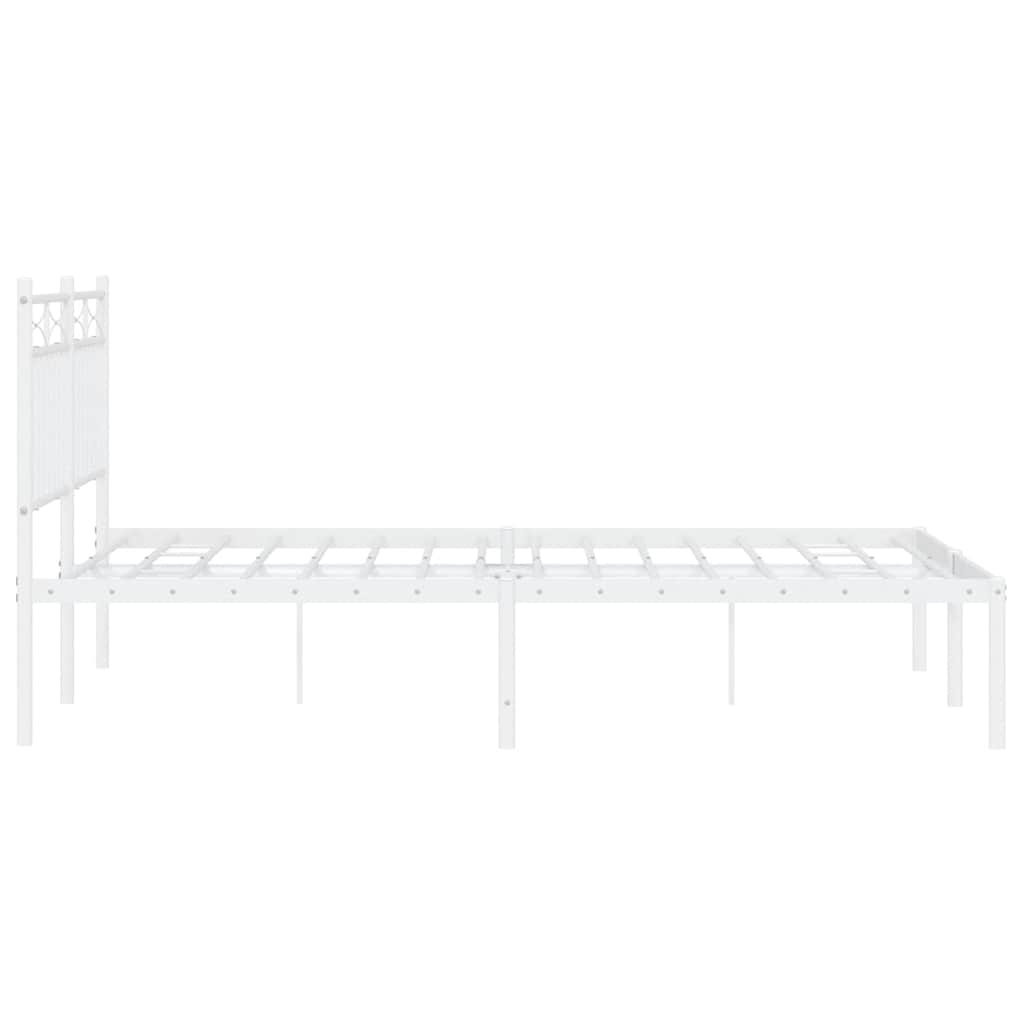 8721012210486_g_en_hd_5 vidaXL Metal Bed Frame without Mattress with Headboard White 135x190 cm - Image 7