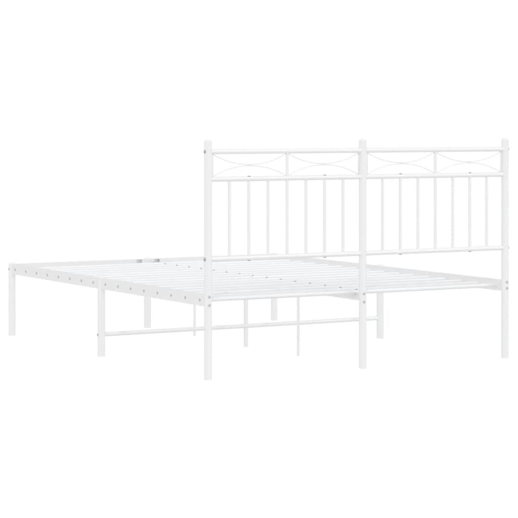 8721012210486_g_en_hd_6 vidaXL Metal Bed Frame without Mattress with Headboard White 135x190 cm - Image 8