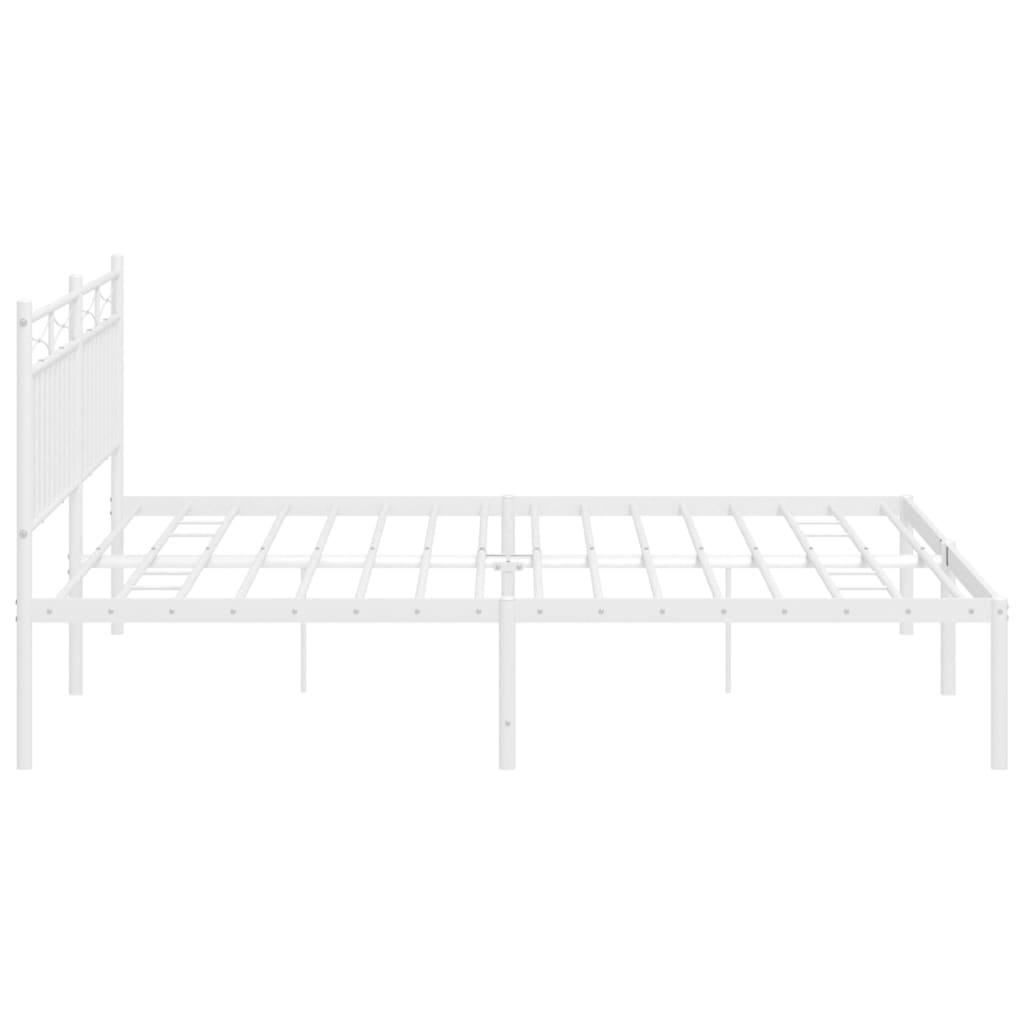 8721012210530_g_en_hd_4 vidaXL Metal Bed Frame without Mattress with Headboard White 183x203 cm King - Image 6