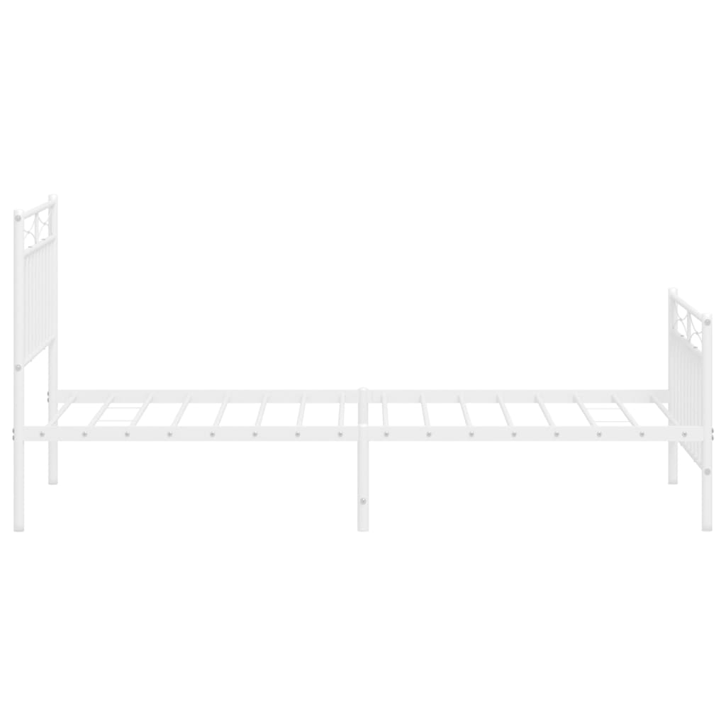 8721012210592_g_en_hd_4 vidaXL Metal Bed Frame without Mattress with Footboard White 90x190 cm - Image 6