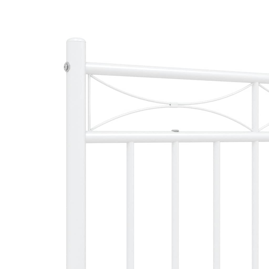 8721012210660_g_en_hd_7 vidaXL Metal Bed Frame without Mattress with Footboard White 135x190 cm - Image 9
