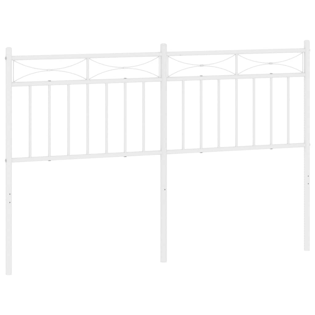 8721012210813_a_en_hd_1 vidaXL Metal Headboard White 137 cm Double - Image 2