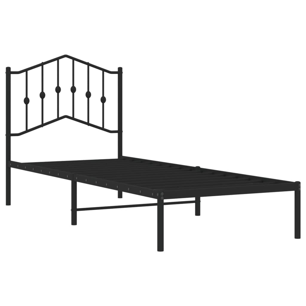 8721012210905_g_en_hd_2 vidaXL Metal Bed Frame without Mattress with Headboard Black 90x190 cm - Image 4