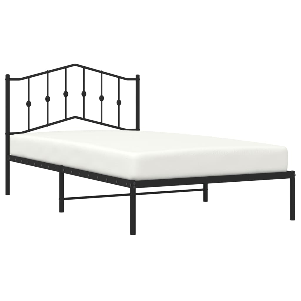 8721012210943_g_en_hd_1 vidaXL Metal Bed Frame without Mattress with Headboard Black 107x203 cm King Single - Image 3
