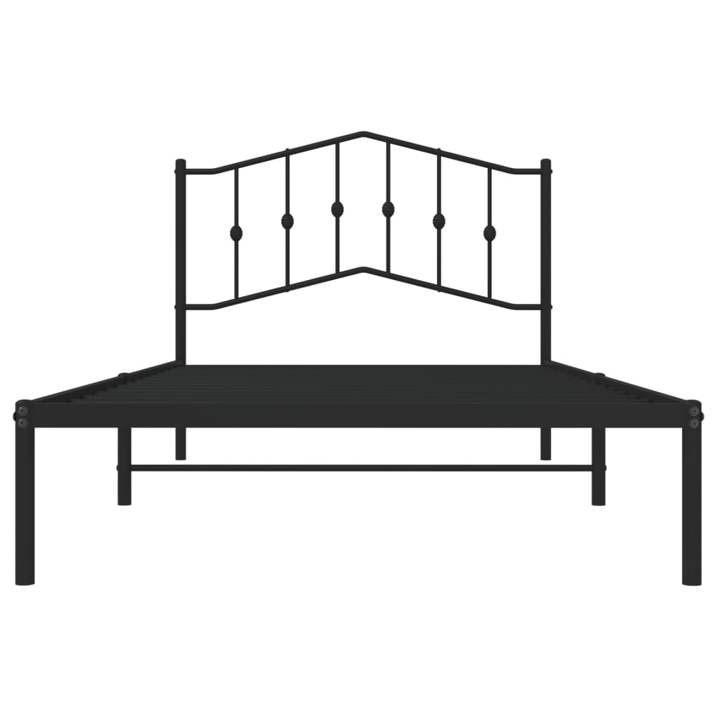 8721012210943_g_en_hd_3 vidaXL Metal Bed Frame without Mattress with Headboard Black 107x203 cm King Single - Image 5