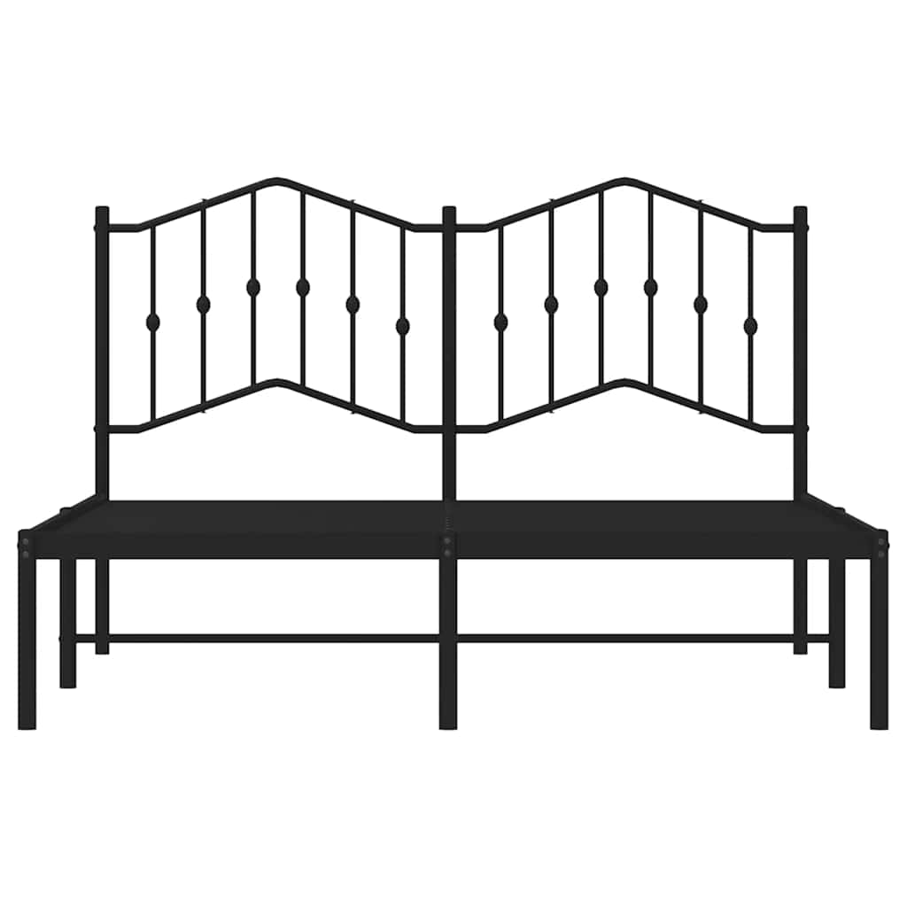 8721012211001_g_en_hd_4 vidaXL Metal Bed Frame without Mattress with Headboard Black 150x200 cm - Image 6