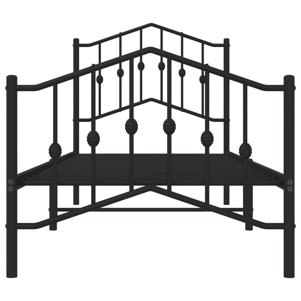 8721012211087_g_en_hd_3 vidaXL Metal Bed Frame without Mattress with Footboard Black 90x190 cm - Image 5