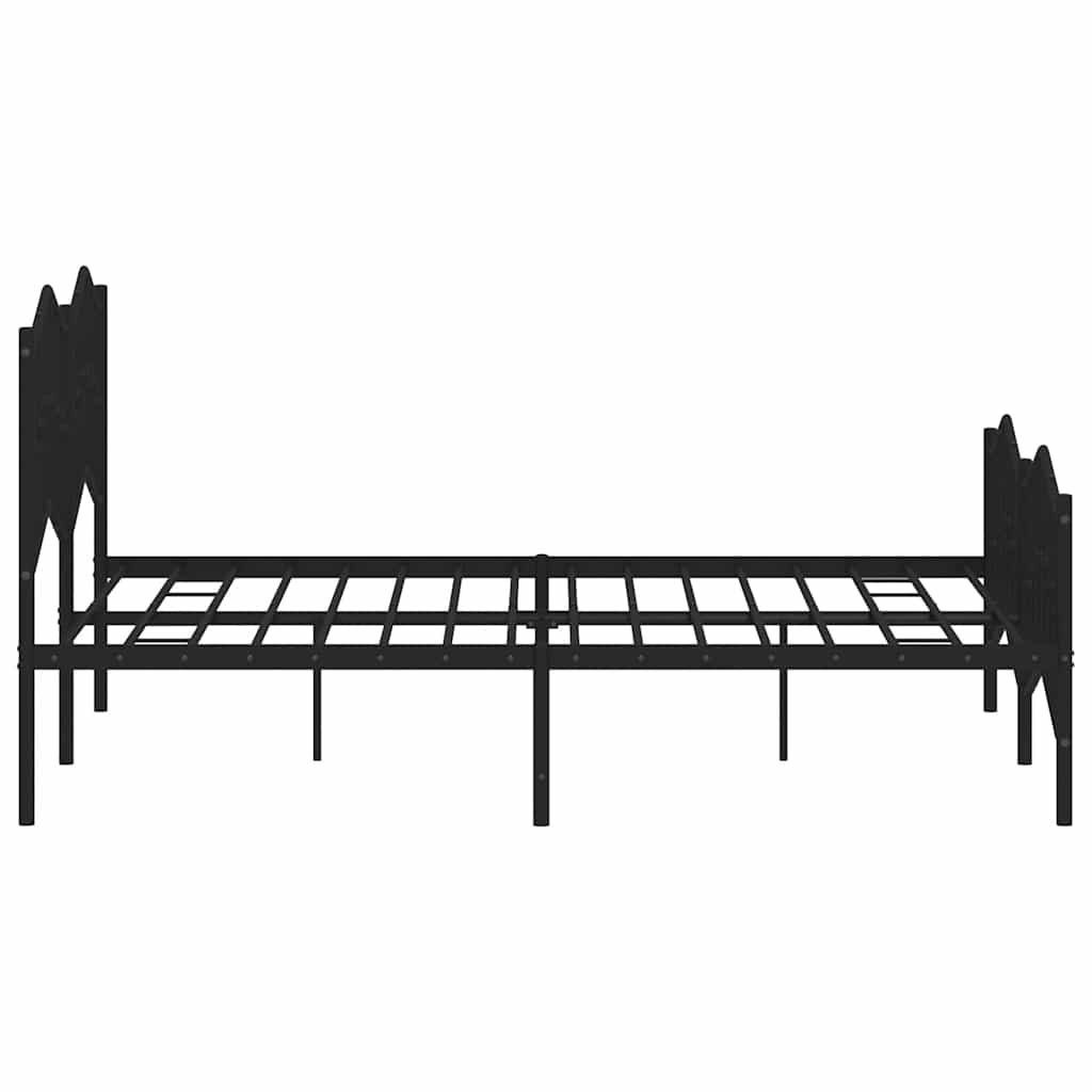 8721012211186_g_en_hd_5 vidaXL Metal Bed Frame without Mattress with Footboard Black 150x200 cm - Image 7