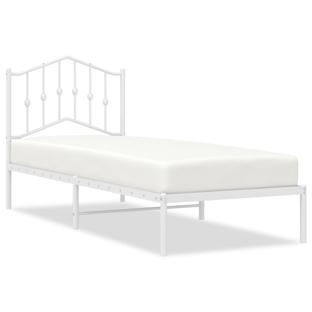 8721012211391_a_en_hd_1 vidaXL Metal Bed Frame without Mattress with Headboard White 90x190 cm - Image 2