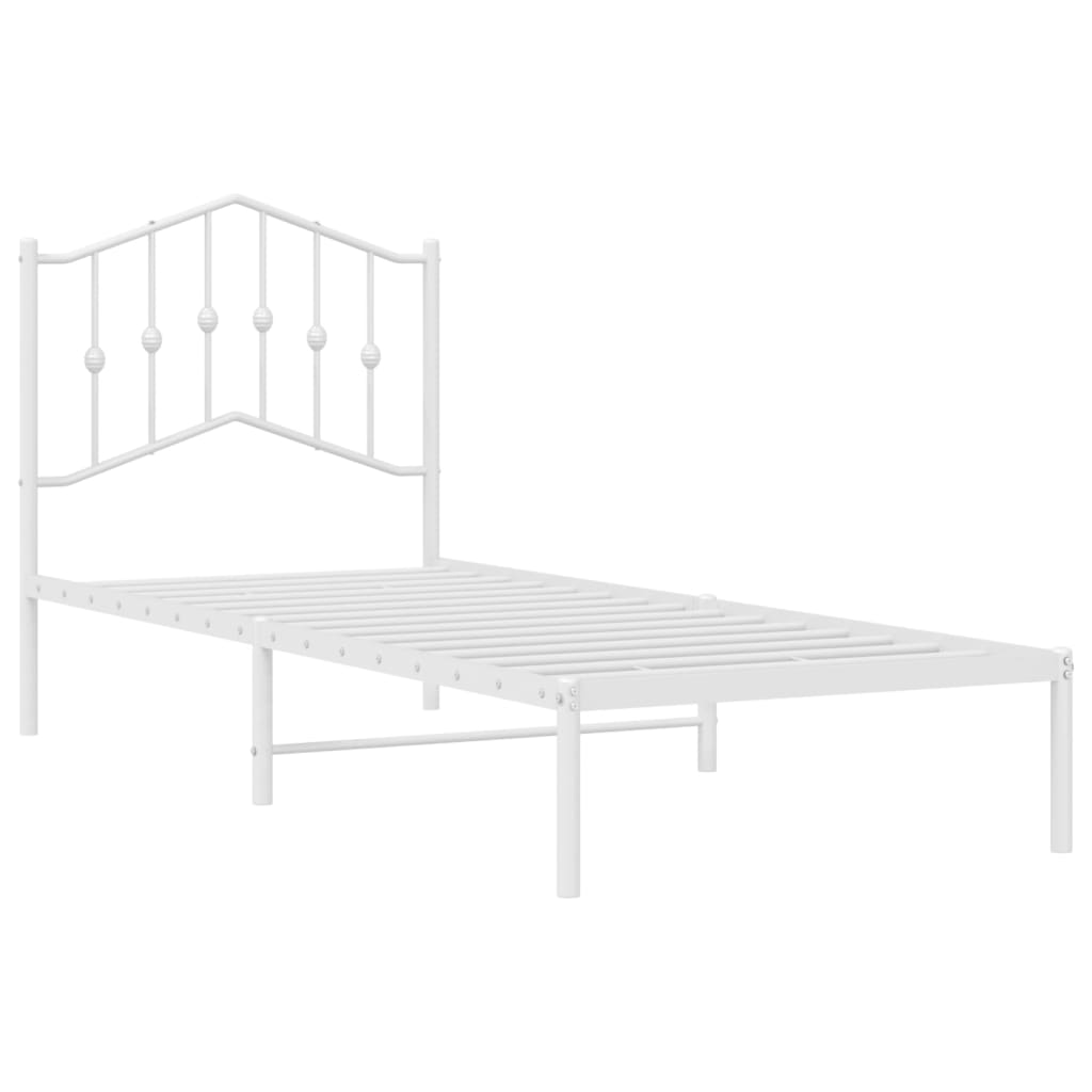 8721012211391_g_en_hd_2 vidaXL Metal Bed Frame without Mattress with Headboard White 90x190 cm - Image 4