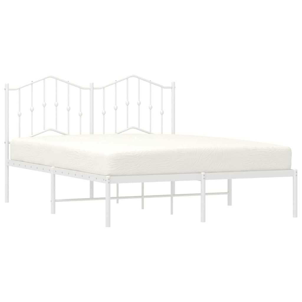 8721012211469_g_en_hd_2 vidaXL Metal Bed Frame without Mattress with Headboard White 135x190 cm - Image 4