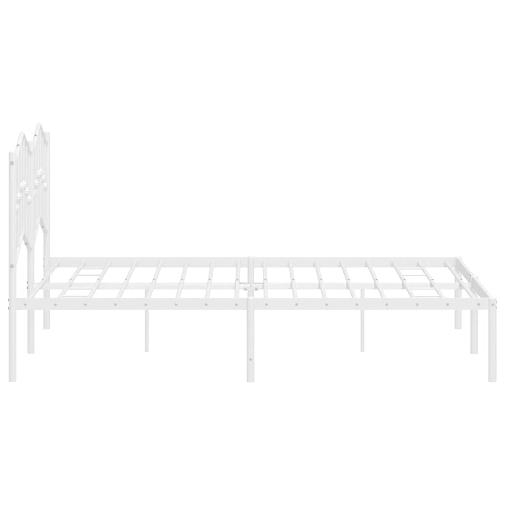 8721012211469_g_en_hd_5 vidaXL Metal Bed Frame without Mattress with Headboard White 135x190 cm - Image 7
