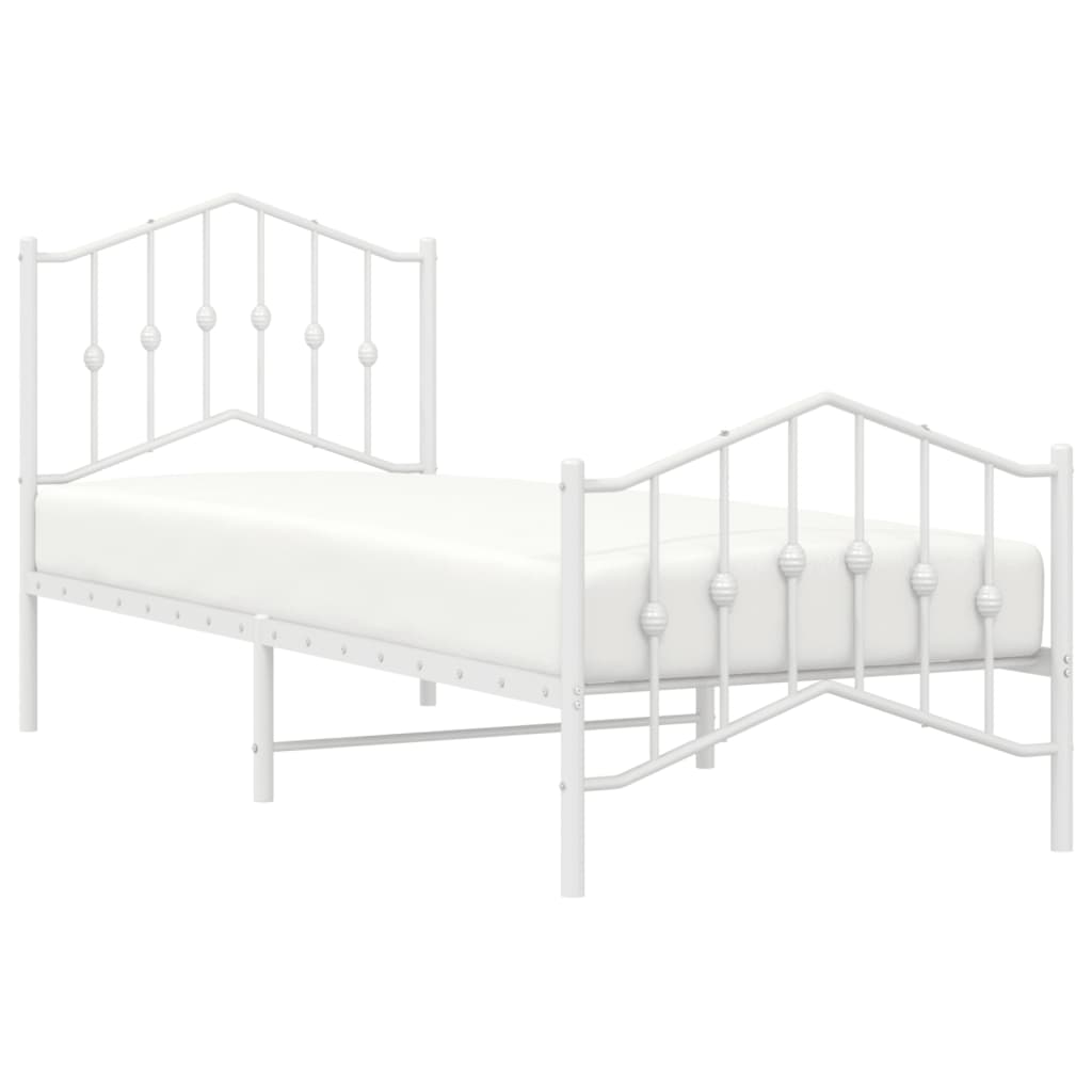 8721012211575_g_en_hd_1 vidaXL Metal Bed Frame without Mattress with Footboard White 90x190 cm - Image 3