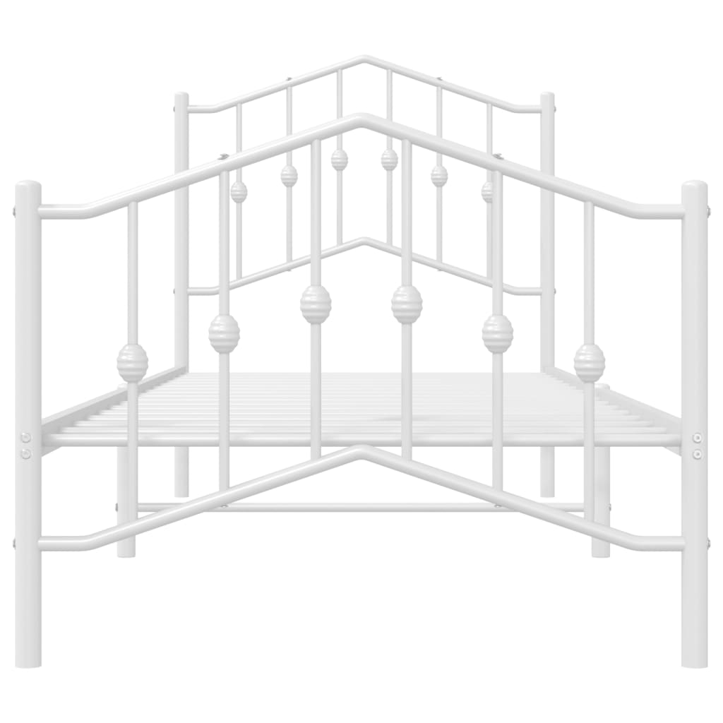 8721012211575_g_en_hd_3 vidaXL Metal Bed Frame without Mattress with Footboard White 90x190 cm - Image 5