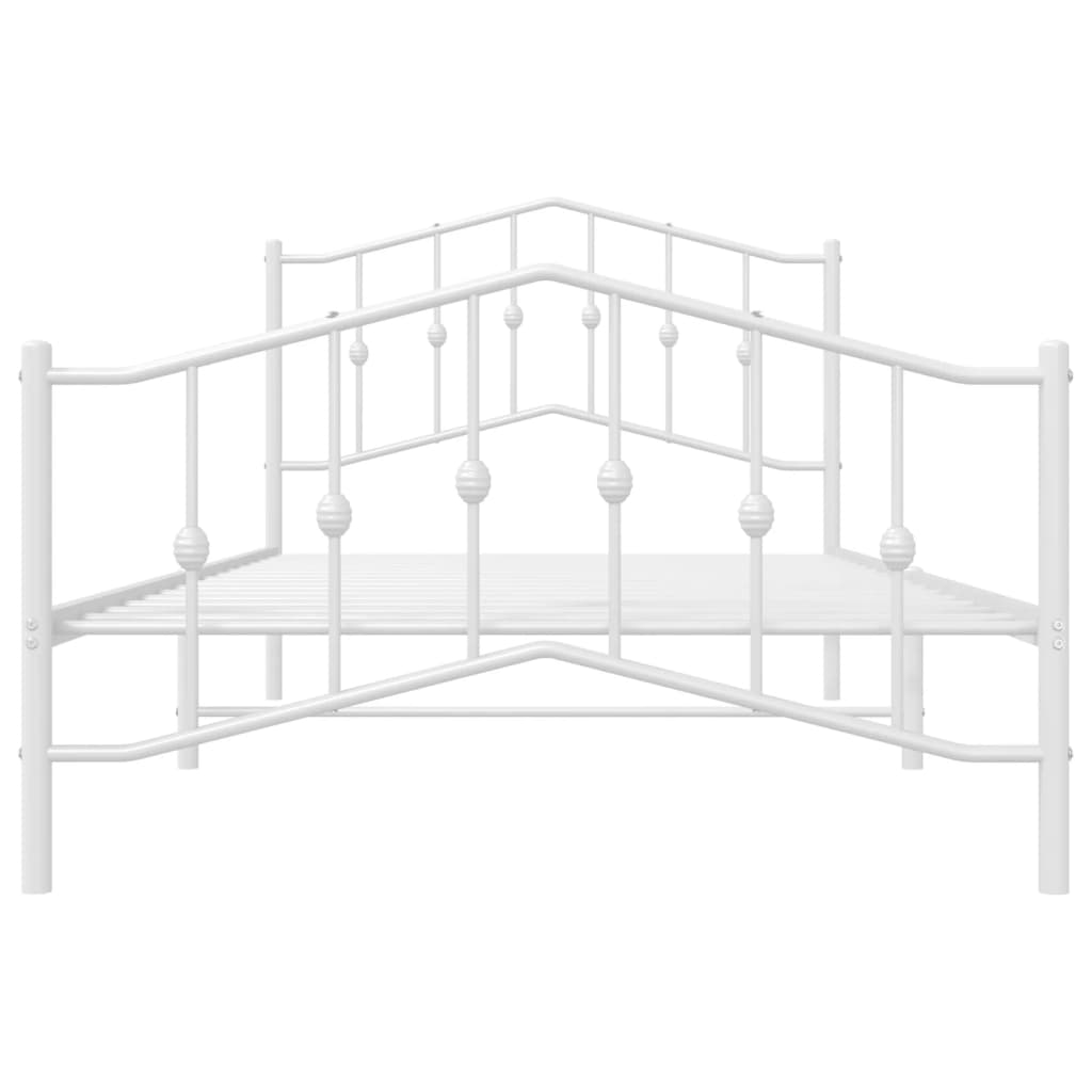 8721012211612_g_en_hd_3 vidaXL Metal Bed Frame without Mattress with Footboard White 107x203 cm King Single - Image 5