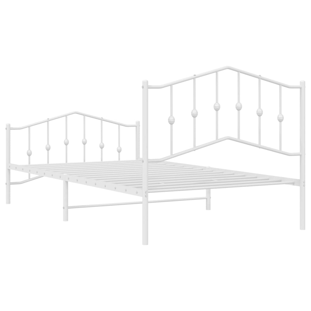 8721012211612_g_en_hd_5 vidaXL Metal Bed Frame without Mattress with Footboard White 107x203 cm King Single - Image 7