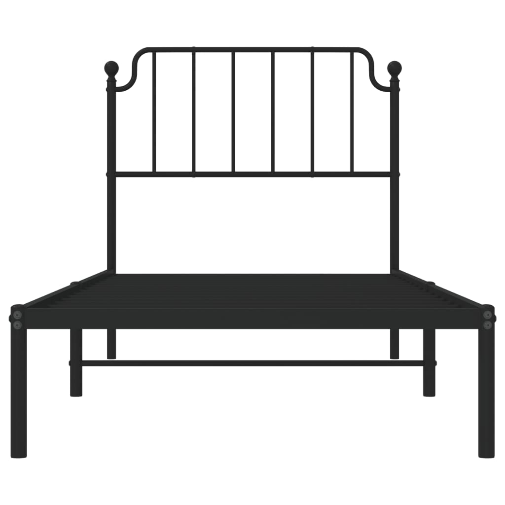 8721012211889_g_en_hd_3 vidaXL Metal Bed Frame without Mattress with Headboard Black 90x190 cm - Image 5